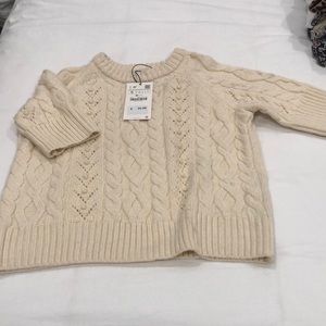 Zara Cable Knit shirt sleeve sweater. NWT